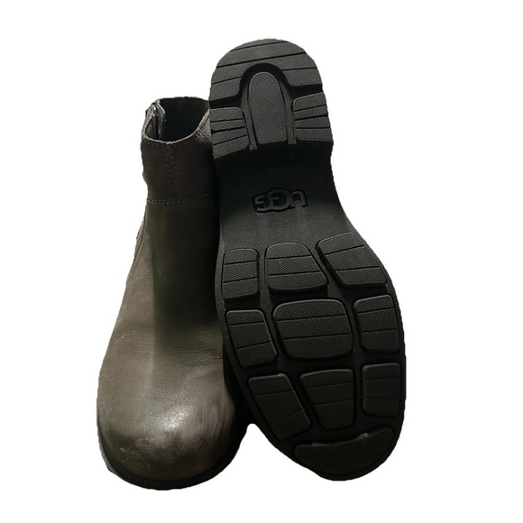 Women’s Ugg Leather Brown Ankle Boots Size 8.5 - Picture 4 of 5